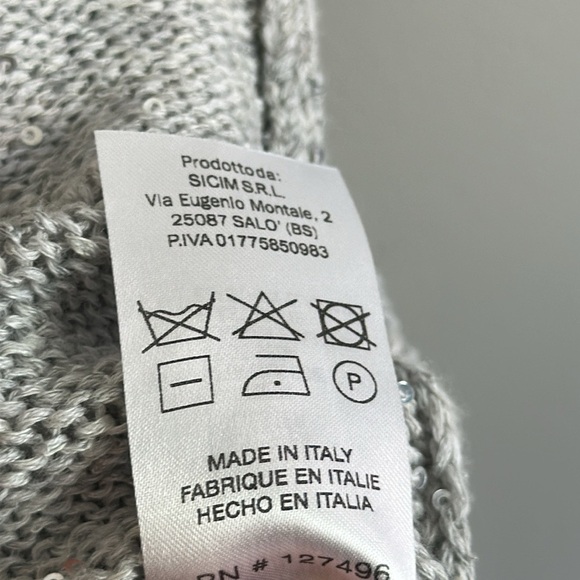 NWT Guido Lombardi Gray Linen Blend Sweater Size S - Picture 9 of 12